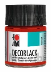 Marabu Decorlack Acryl - Kirschrot 031, 50 ml Decorlack kirschrot 50 ml