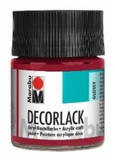 Marabu Decorlack Acryl - Karminrot 032, 50 ml Decorlack karminrot 50 ml