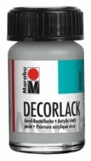 Marabu Decorlack Acryl - Metallic-Silber 782, 15 ml Decorlack 15 ml Metallic-Silber