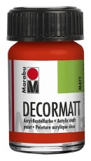 Marabu Decormatt Acryl - Zinnoberrot hell 030, 15 ml Acrylfarbe zinnoberrot hell 15 ml