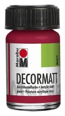 Marabu Decormatt Acryl - Karminrot 032, 15 ml Acrylfarbe karminrot Acrylfarbe auf Wasserbasis 15 ml