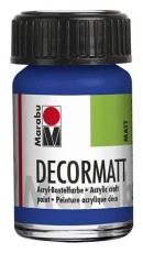 Marabu Decormatt Acryl - Ultramarinblau dunkel 055, 15 ml Acrylfarbe ultramarinblau 15 ml