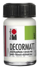 Marabu Decormatt Acryl - weiß 070, 15 ml Acrylfarbe weiß Acrylfarbe auf Wasserbasis 15 ml