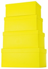 Stewo Geschenkkarton One Colour - 4 tlg., hoch, gelb Geschenkschachtel One Colour gelb rechteckig