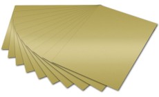 Folia Tonpapier - 50 x 70 cm, gold glänzend Mindestabnahmemenge - 10 Blatt Tonpapier gold glänzend