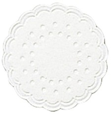 Duni Tassenuntersetzer  - Ø 7,5 cm, weiß, 25 Stück Mindestabnahmemenge 5 Pack. Untersetzer weiß