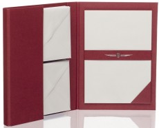 Rössler Papier Paper Royal Briefpapiermappe - rot, 15/15, A5/C6, eisgrau gerippt Briefpapiermappe