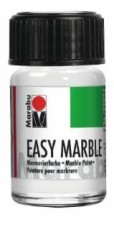 Marabu easy marble - weiß 070, 15 ml Marmorierfarbe weiß 15 ml Wetterfest & Lichtbeständig