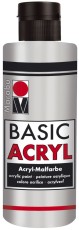 Marabu Basic Acryl - Metallic-Silber 782, 80 ml Acrylfarbe Metallic-Silber 80 ml