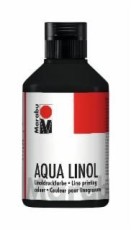 Marabu Aqua-Linoldruckfarbe, Schwarz 073, 250 ml Linoldruckfarbe 250 ml schwarz