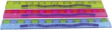 KUM® Lineal Kunststoff SOFTIE®FLEX - 15 cm, flexibel, sortiert Farbwahl nicht möglich. 15 cm