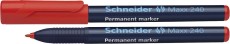 Schneider Permanentmarker Maxx 240 - 1-2 mm, rot Permanentmarker rot 1-2 mm Rundspitze