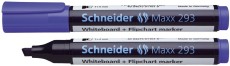 Schneider Board-Marker Maxx 293 - 2+5 mm, blau Kombimarker für Whiteboards und Flipcharts. blau