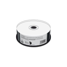 MediaRange CD-R 700MB, 80min 52-fache Schreibgeschwindigkeit, vollflächig bedruckbar (Tintenstrahldrucker), schwarze Schreibseite, 25er Cakebox