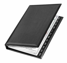 Veloflex® Visitenkartenringbuch, 4-Rund-Ring-Mechanik, 16 mm, A5, 145 x 225 mm, schwarz schwarz