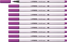 STABILO® Premium-Filzstift mit Pinselspitze für variable Strichstärken - Pen 68 brush - Einzelstift - lila