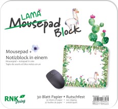 RNK Verlag Mousepad - Block Lama - 240 x 220 mm, 30 Blatt Papier Mousepad Lama 240 mm 220 mm 30