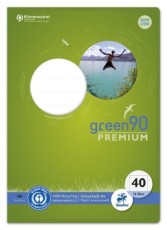 Staufen® green Heft - LIN40, A4, 16 Blatt, 90 g/qm, 5 mm kariert mit Umrandung Heft A4 90 g/qm