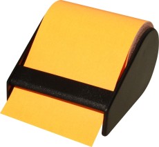 RNK Verlag Haftnotiz Rolle im Abroller - neonorange 60 mm x 10 m, nachfüllbar Haftnotizspender