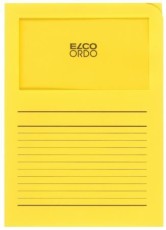 Elco Sichtmappen Ordo classico - gelb, 120g, 10 Stück, Sichtfenster und Linien Sichtmappe Papier