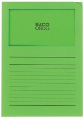 Elco Sichtmappen Ordo classico - grün, 120g, 10 Stück, Sichtfenster und Linien Sichtmappe Papier