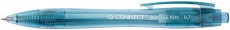 Q-Connect® Kugelschreiber Recycling PET 0,7mm blau Kugelschreiber Einweg Druckmechanik weiß blau