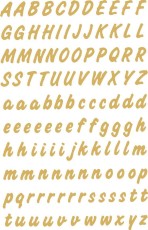 Herma 4152 Buchstaben 8 mm A-Z wetterfest Folie transparent gold 2 Bl. Buchstabenetiketten 8 mm gold
