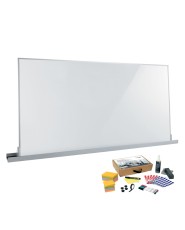 SIGEL Whiteboard agiles Meet up-Bundle - 180 x 90 cm, Wandschiene und Moderationskoffer 180 cm 90 cm