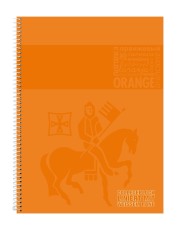 Staufen® Collegeblock Premium LIN 25 - A4, 80 Blatt, 90 g/qm, orange, liniert mit Rand aussen A4