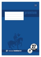 Staufen® Schulblock PREMIUM LIN 27 - A4, 50 Blatt, 90 g/qm, liniert mit Randlinien Schulblock A4