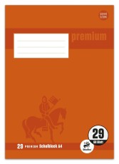 Staufen® Schulblock PREMIUM LIN 29 - A4, 50 Blatt, 90 g/qm, rautiert mit Randlinien Schulblock A4