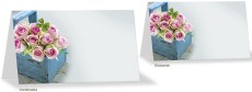 Komma³ Tischkarte - 8 Stück, Rosen Mindestabnahmemenge - 10 Pack. Tischkarte Hochzeit 8 Stück