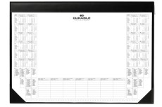 Durable Schreibunterlage mit Block - 600 x 400 mm, schwarz Kalendarium (zwei Jahre) Schreibunterlage
