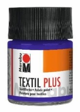 Marabu Textil plus - Violett dunkel 051, 50 ml Textilfarbe violett für dunkle Stoffe bis 40 °C
