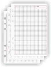 bind® Ersatzeinlage kariert - A5, 50 Blatt Kalendereinlagen karierte Einlageblätter A5 14,8 cm