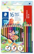 Staedtler® Farbstifte Noris® colour Promotion Set - 3 mm, Kartonetui 12+4 Farben sortiert 3 mm