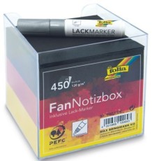 Folia Zettelbox Fan Deutschland - ca. 450 Blatt Tonpapier, inkl. Lackmarker Zettelbox 450 Blatt