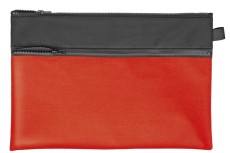 Veloflex® Reißverschlusstasche VELOBAG® Combi - Stoff, schwarz/rot, 342 x 230 mm A4 schwarz/rot