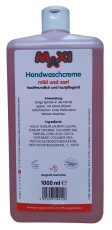 MAXI Handwaschcreme - 1000 ml (Euroflasche) für Ingoman-Spender (Eurofl.) Flüssigseife 1.000 ml