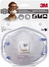 3M Feinstaubmaske Komfort - Pack mit 3 Stück Feinstaubmaske FFP 2 weiß 3 Stück