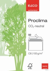 Elco Briefhülle Proclima - C6, hochweiß, Haftklebung, 100 g/qm, 50 Stück Box C6 (162 x 114 mm)