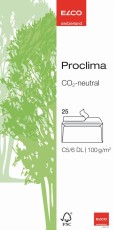 Elco Briefhülle Proclima -  C5/6 DIN lang, hochweiß, Haftklebung, 100 g/qm, 25 Stück Box 100 g/qm