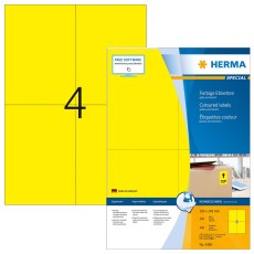 Herma 4396 Universaletiketten SuperPrint - 105 x 148 mm, gelb, matt, 400 Stück Universaletiketten