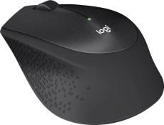 Logitech Maus M330 SILENT PLUS Wireless schwarz Maus schwarz Bluetooth®, USB 3,84 cm