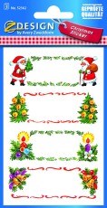 Avery Zweckform® Z-Design 52362, Weihnachtssticker, Geschenketikett, 3 Bogen/12 Sticker mehrfarbig