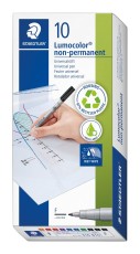 Staedtler® Feinschreiber Universalstift Lumocolor® - non-permanent, F, 10 Farben Fineliner