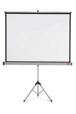 nobo® Projektionsleinwand mit Dreibeinstativ, 2000 x 1513 mm, Bildformat 4:3 Projektionsleinwand