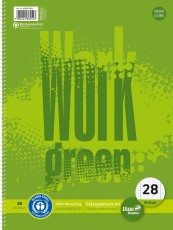 Staufen® green Collegeblock LIN28 - A4, 80 Blatt, 60 g/qm, kariert mit Rand Collegeblock A4 60 g/qm