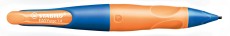 STABILO® Ergonomischer Druck-Bleistift für Linkshänder - EASYergo 1.4 in ultramarinblau/neonorange - Einzelstift - inklusive 3 dünner Minen - Härtegrad HB