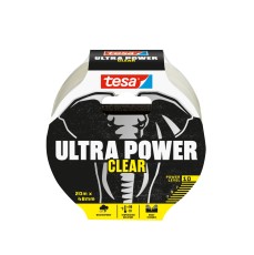 tesa® Gewebeband Reparaturband Ultra Power Clear - 10 m x 48 mm, transparent Gewebeband transparent